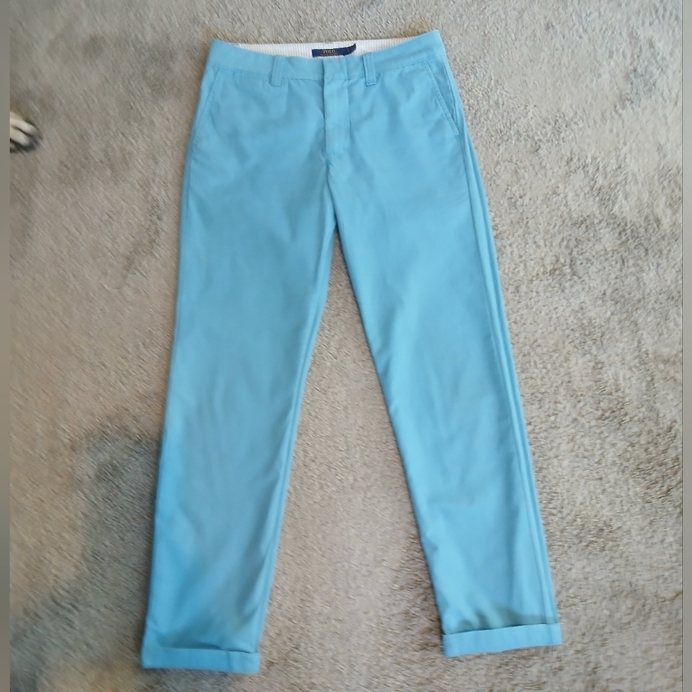 Ralph Lauren Polo Blue Teal Cotton Straight Leg Chino Pants Size 2 - Picture 9 of 9